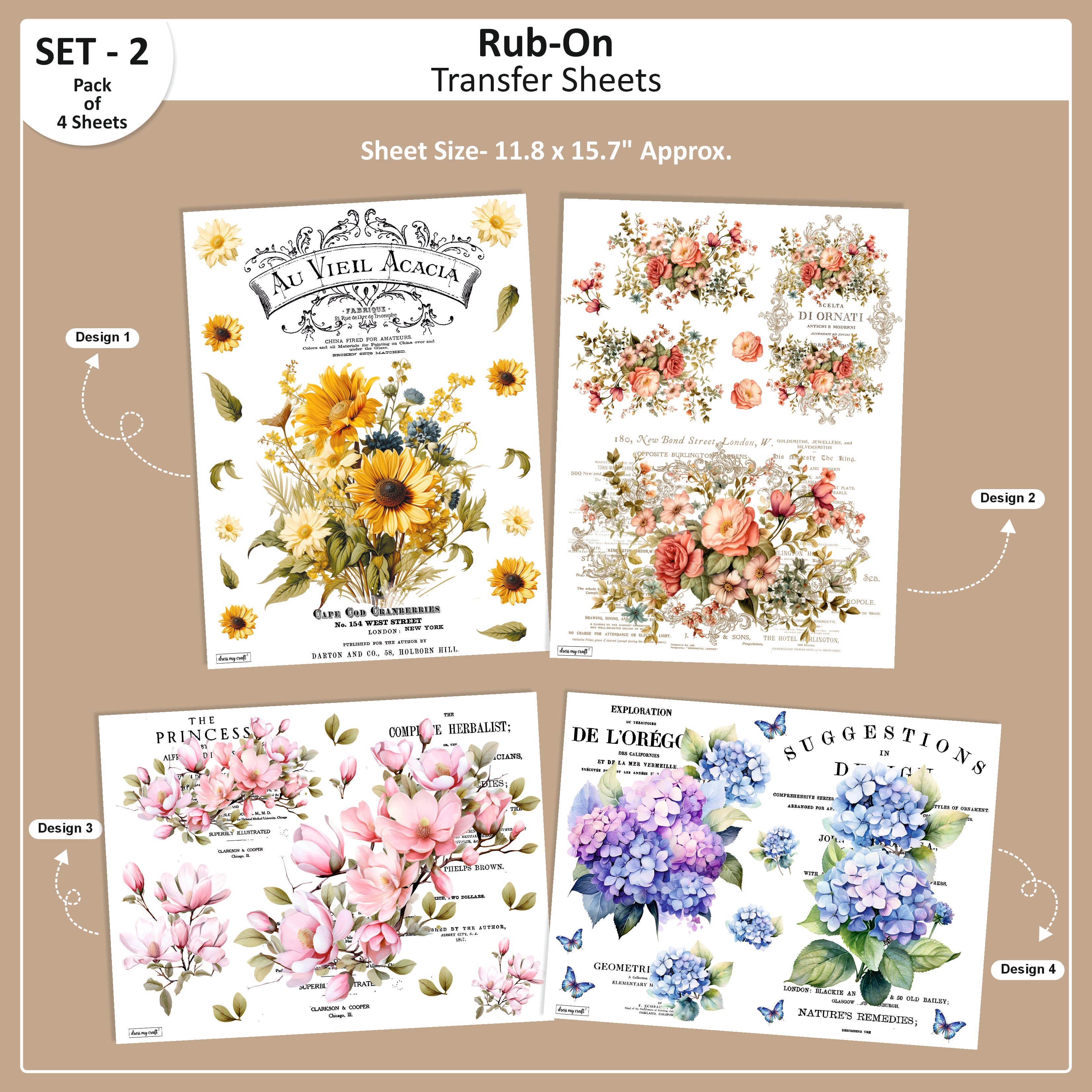 Rub-On Transfer Sheet -Set 2