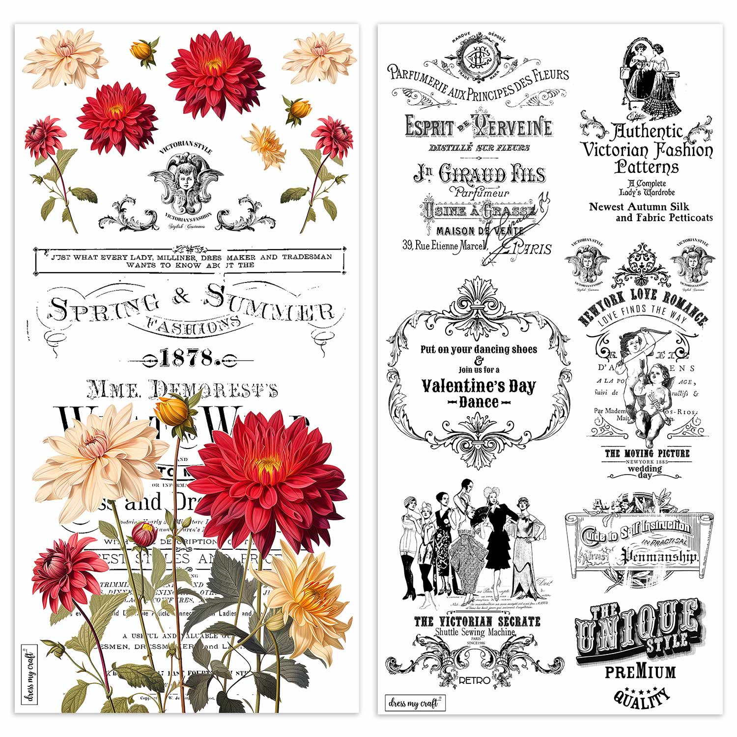 Rub-On Transfer Sheet -Set 3