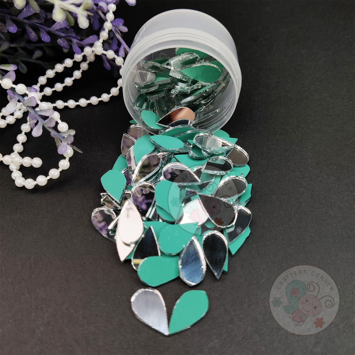 Teardrop Glass Mirrors - 13 MM