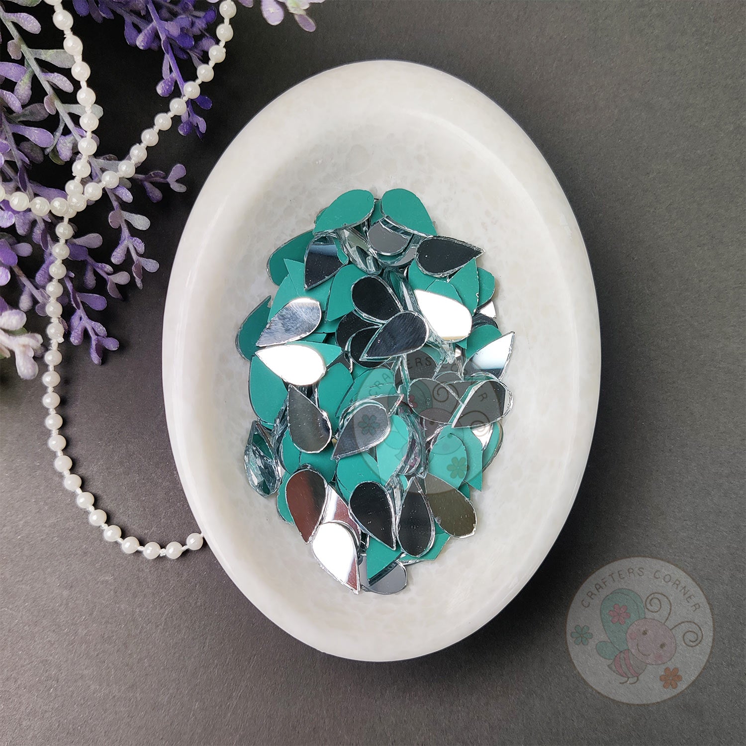 Teardrop Glass Mirrors - 13 MM