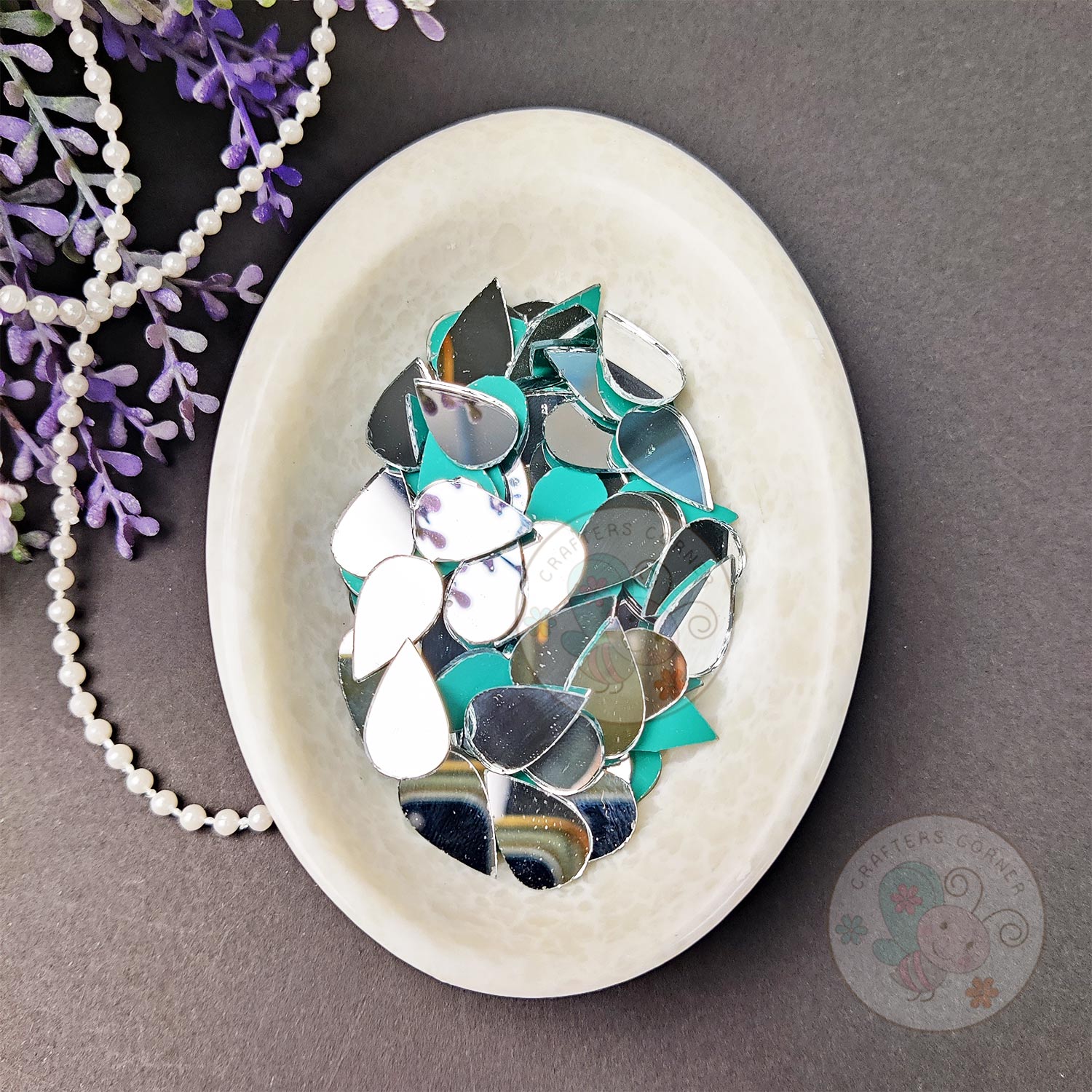 Teardrop Glass Mirrors - 16 MM