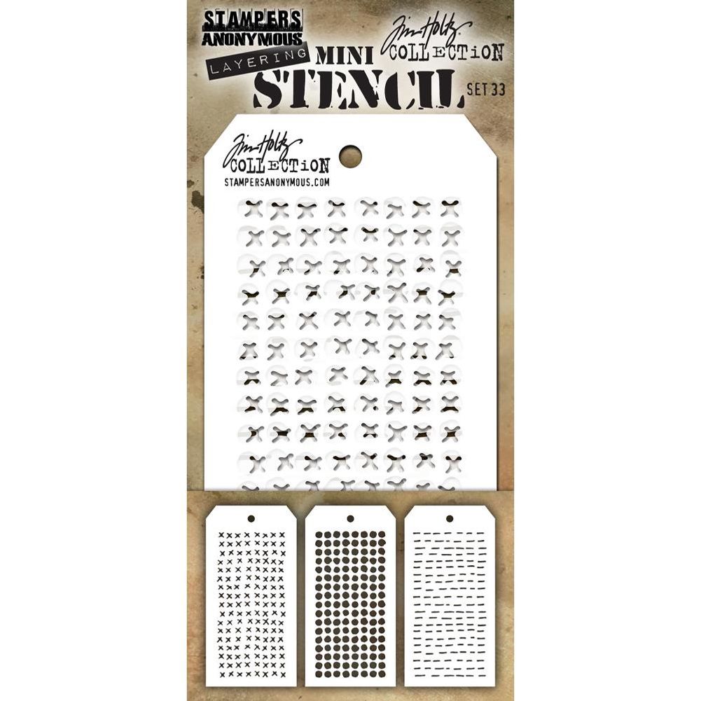 Mini Layered Stencil Set 3/Pkg Set #33