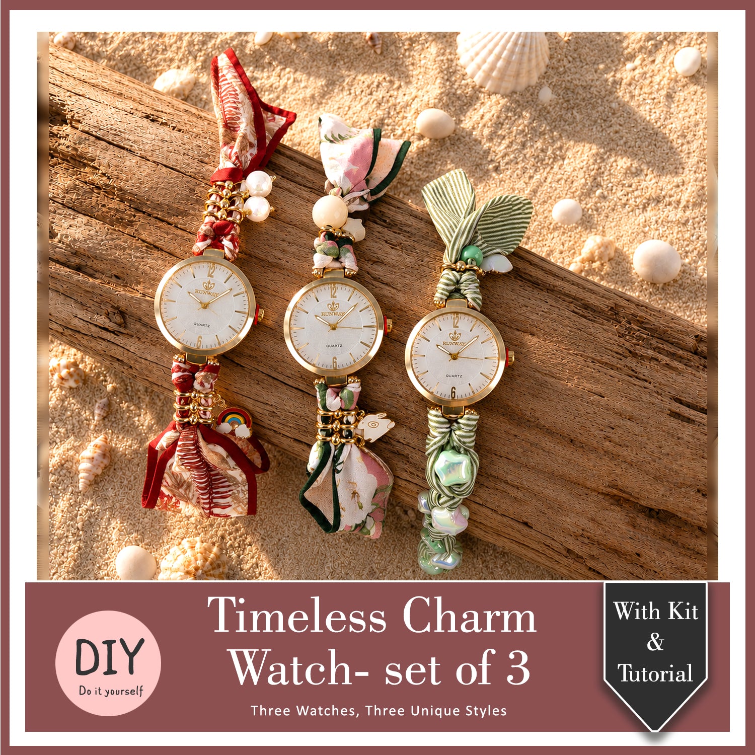 DIY Timeless Charm Watch - Set of 3