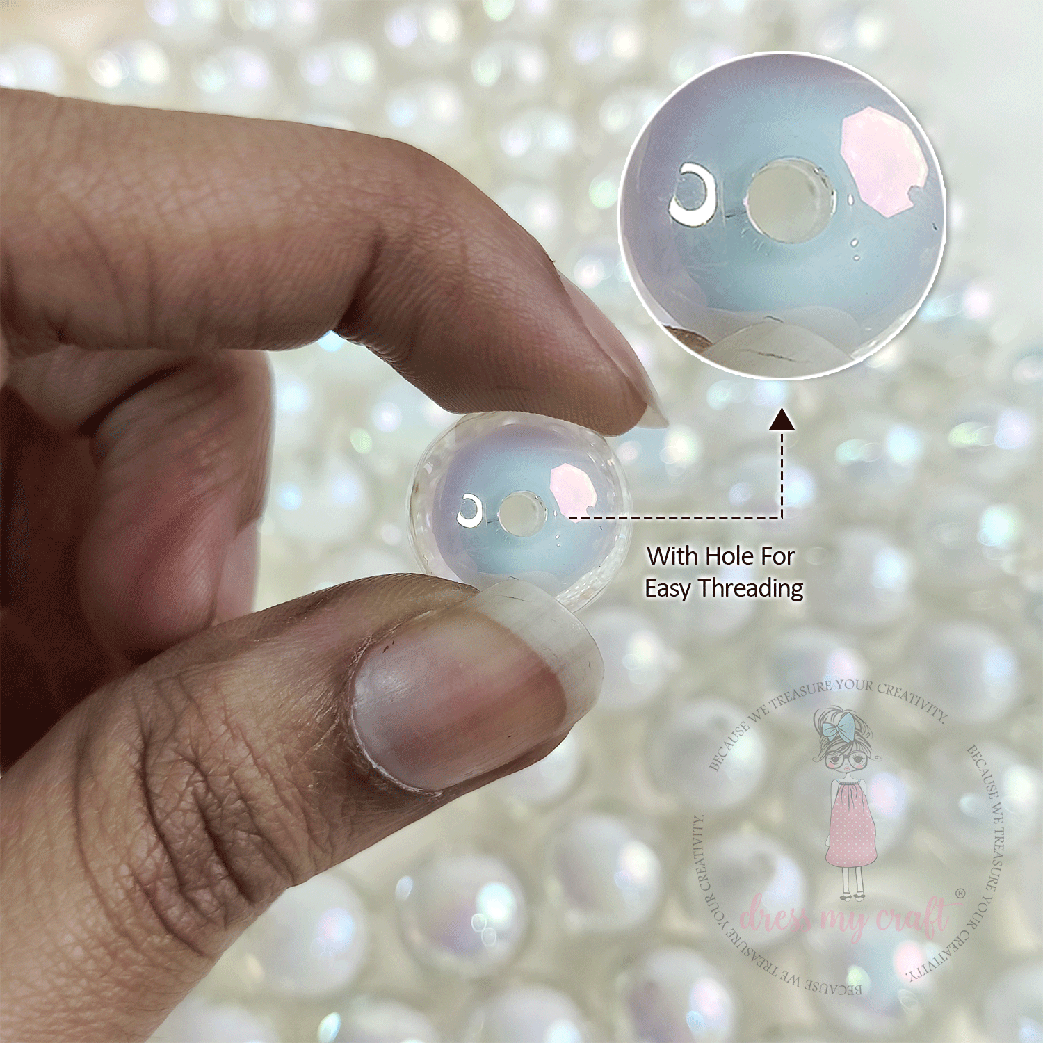 Holographic Bubble Ball Beads