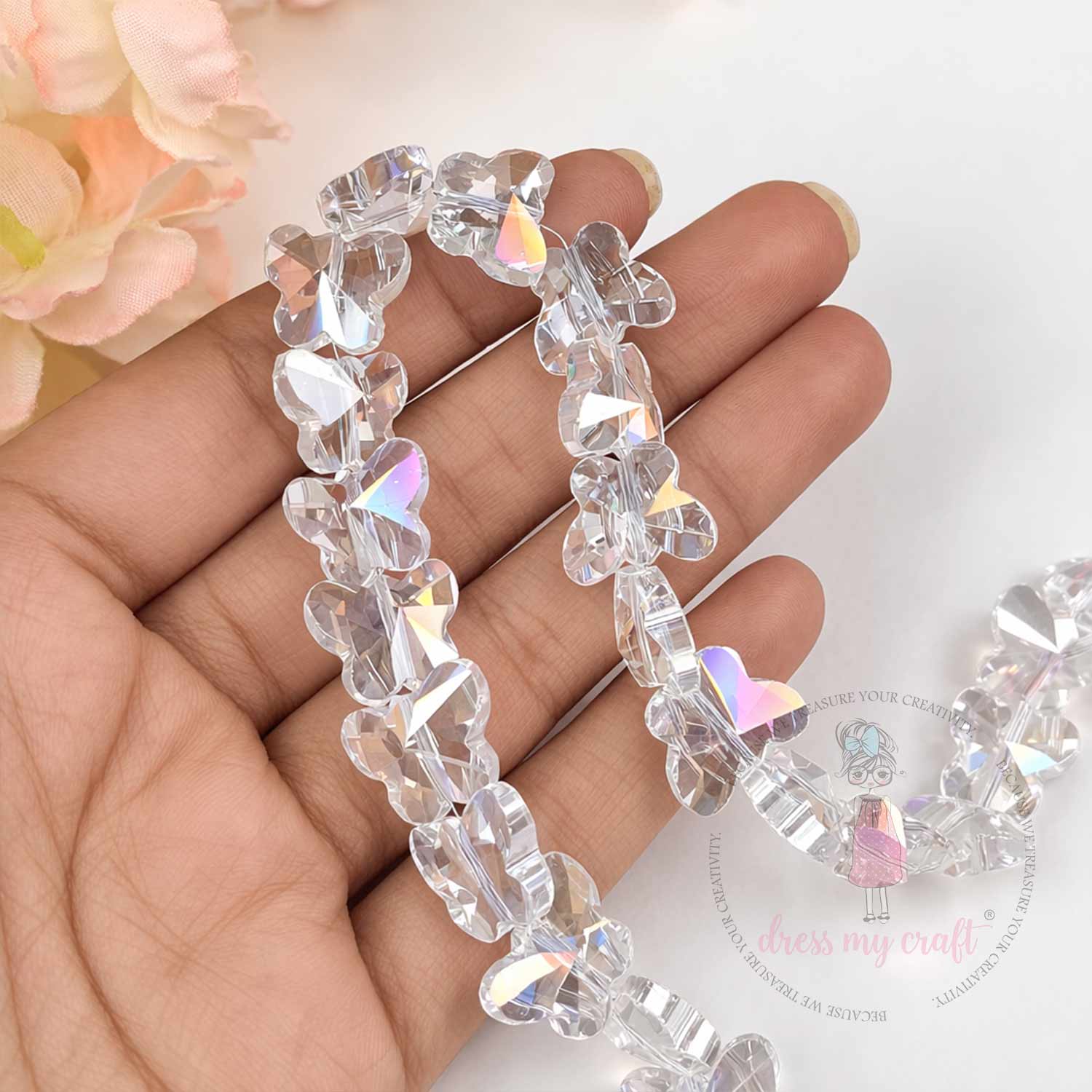 Crystal Clear Butterfly Beads