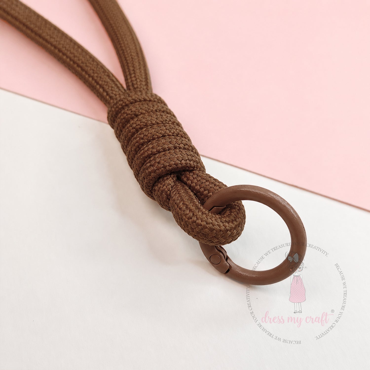 Braided Rope Keychains Brown - Vol 2