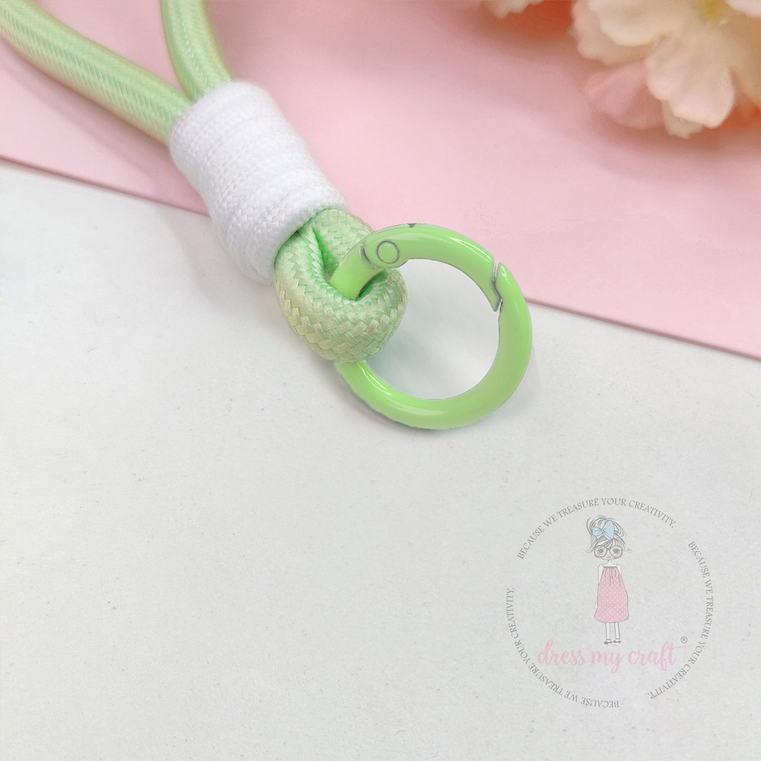 Braided Rope Keychains Pastel Mint Green - Vol 2