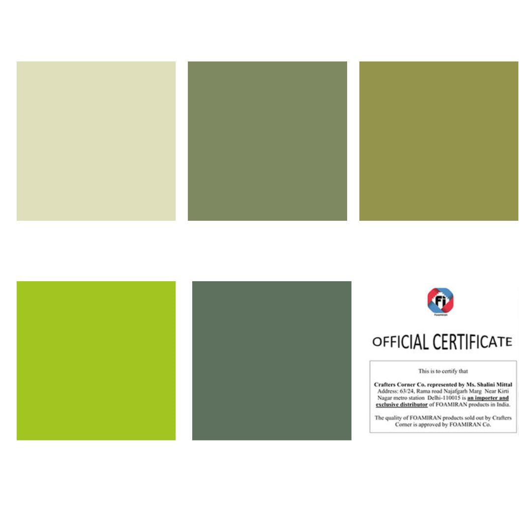 Green Family - Foamiran Sheets