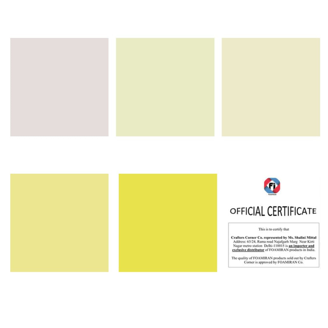 Yellow Family - Foamiran Sheets