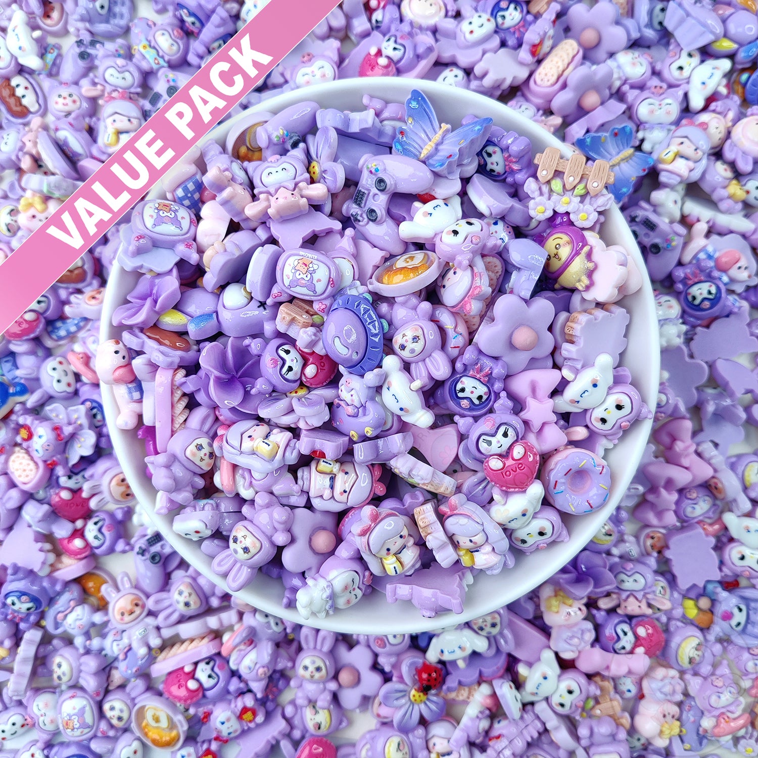 Purple Family - Mix Flatback Cabochons Value Pack