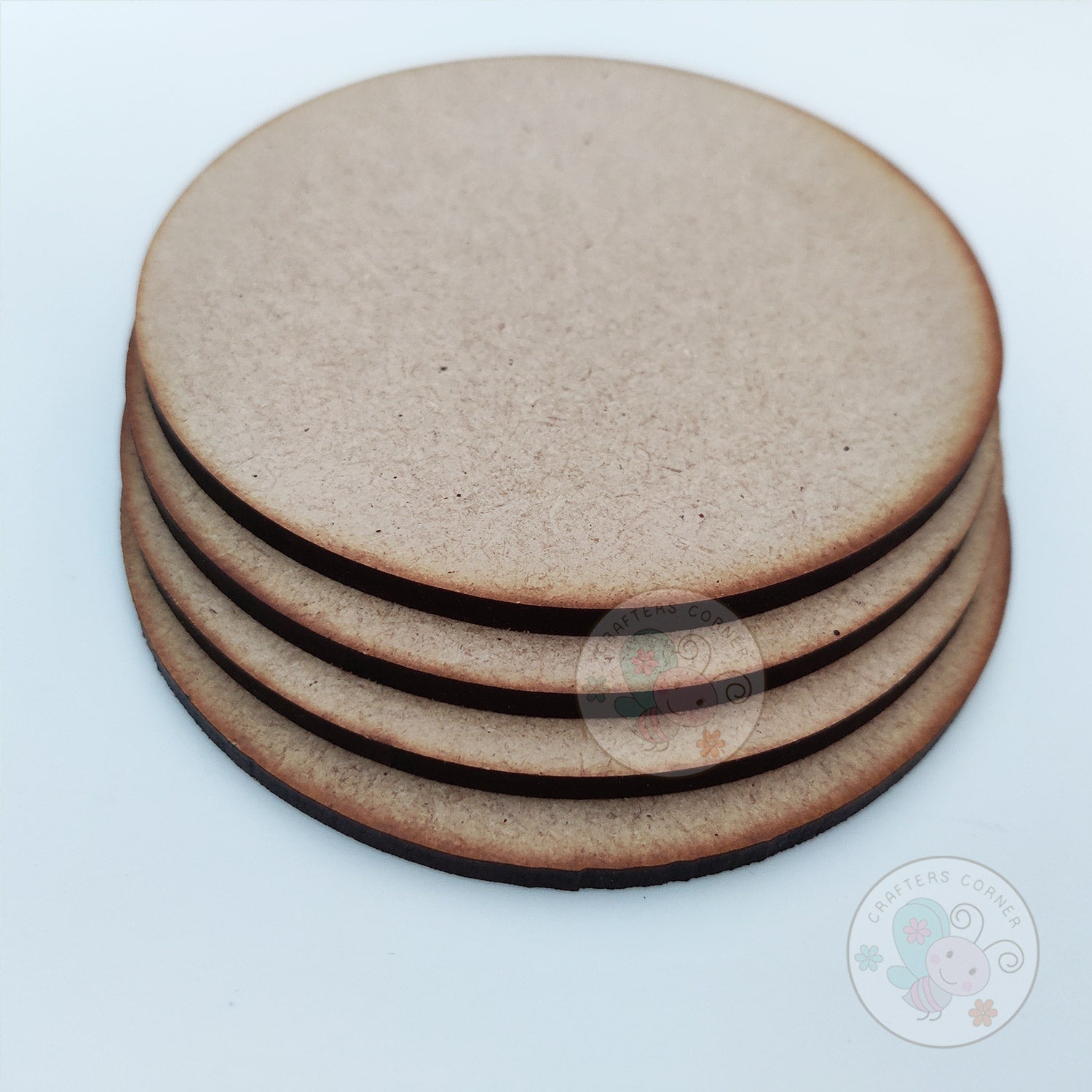 Wooden Circle Coaster - Pack of 4 (100 mm X 100 mm )