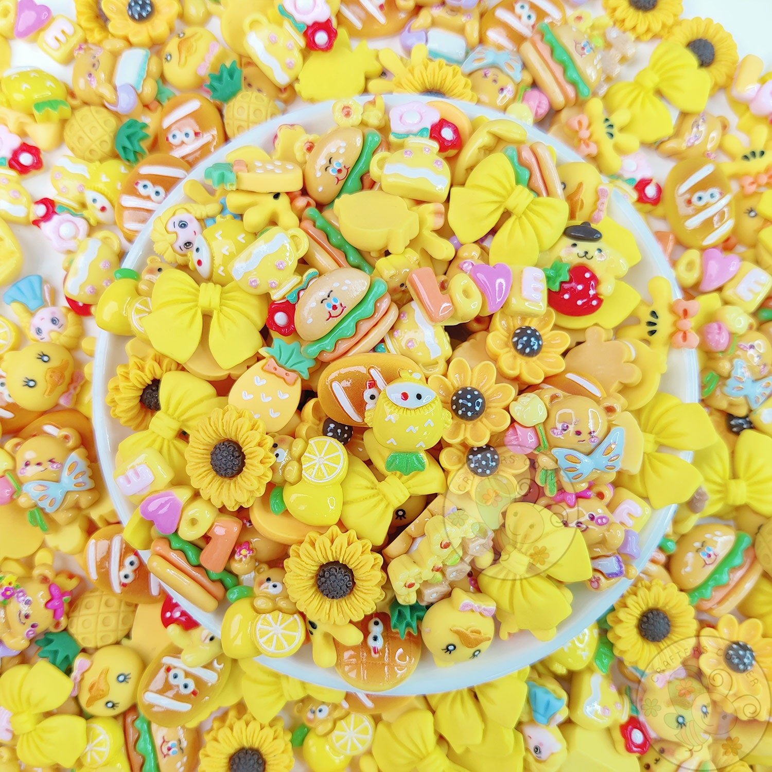 Yellow Family - Mix Flatback Cabochons Value Pack - Vol 2