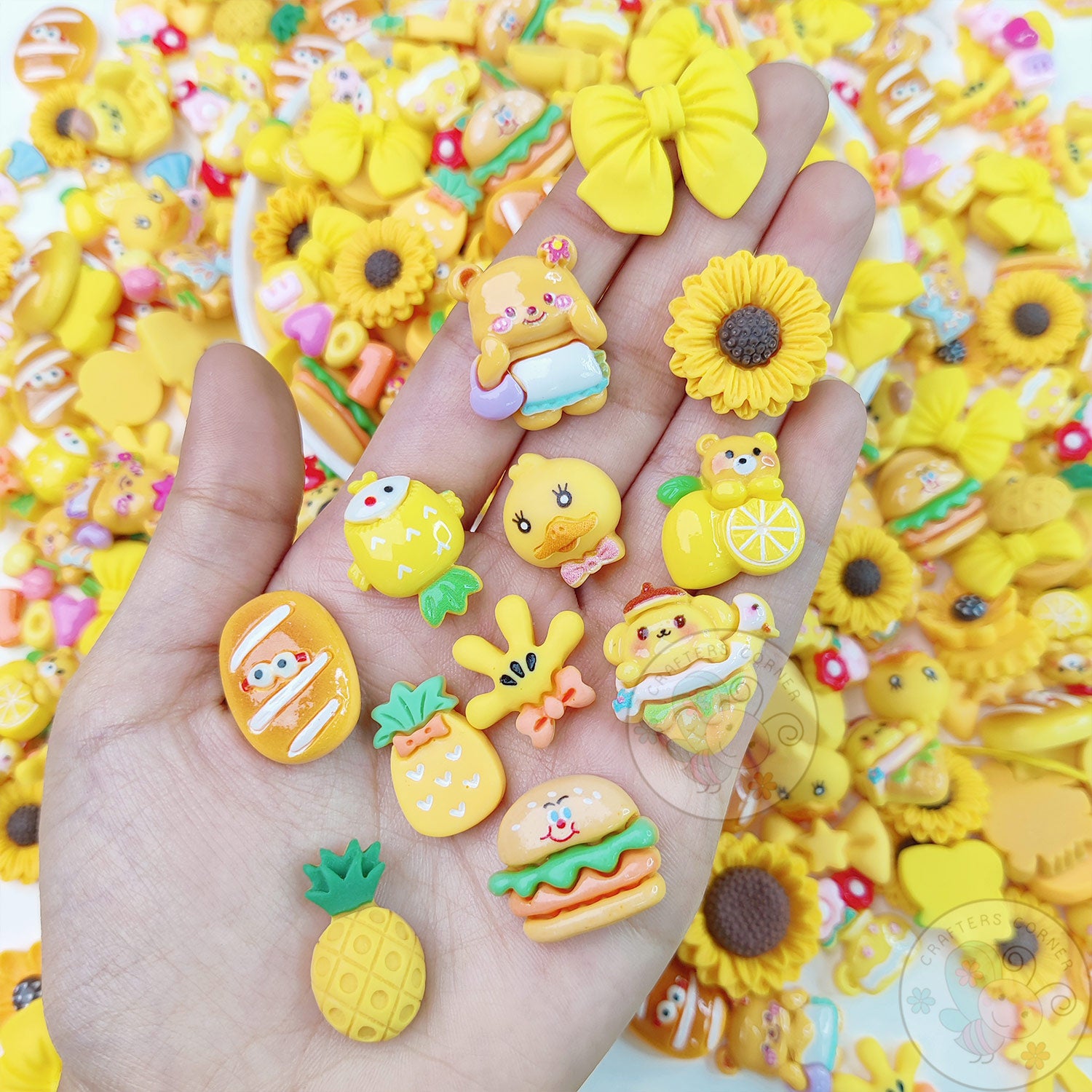 Yellow Family - Mix Flatback Cabochons Value Pack - Vol 2