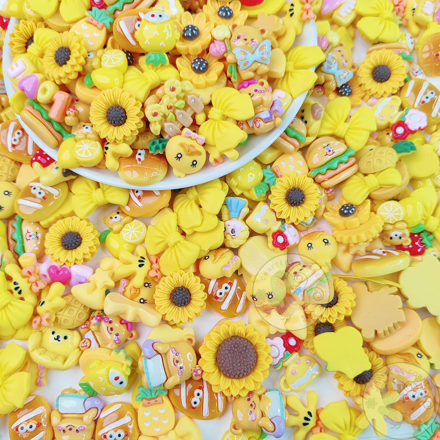 Yellow Family - Mix Flatback Cabochons Value Pack - Vol 2