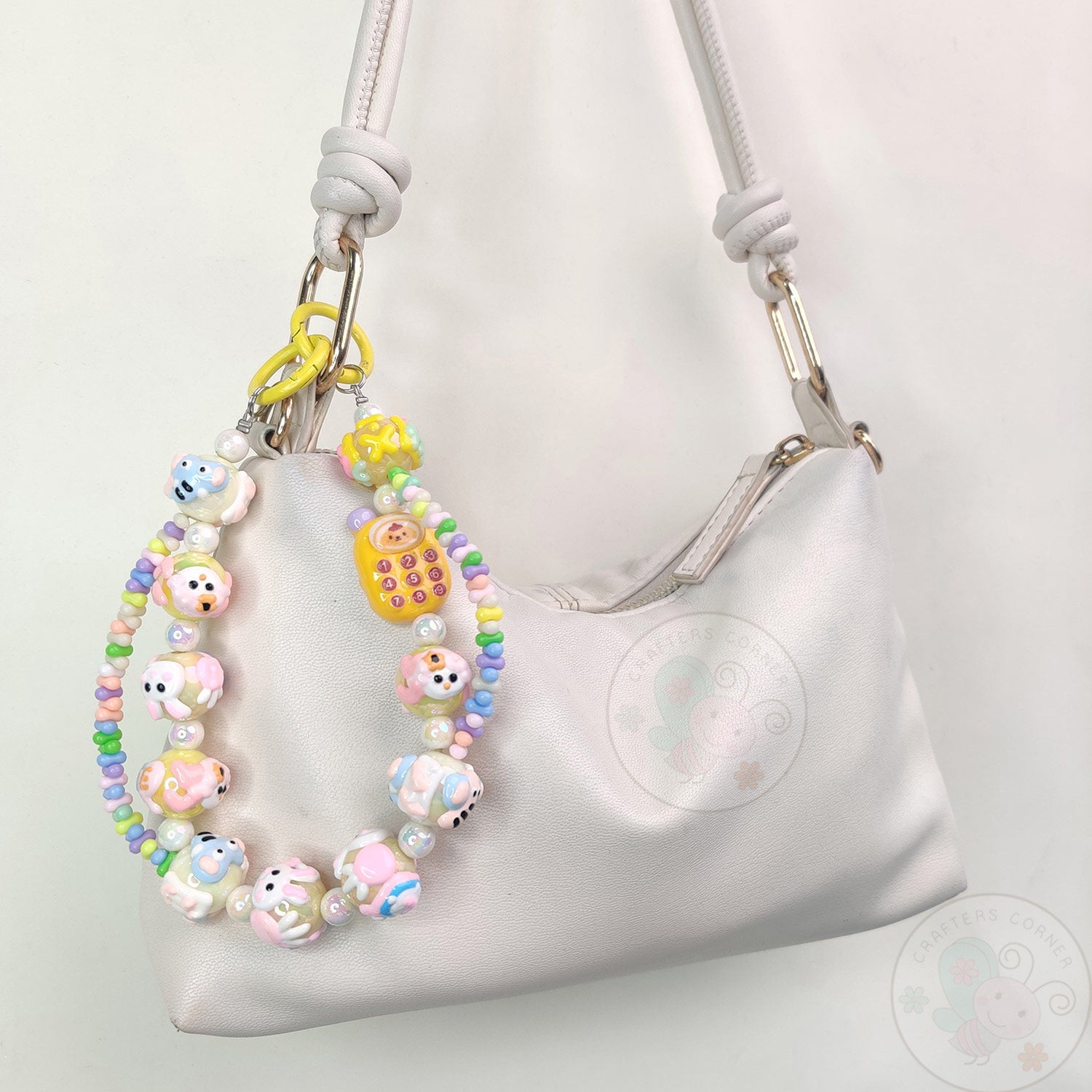 Handmade Kawaii Mobile Charm - Yellow Mobile