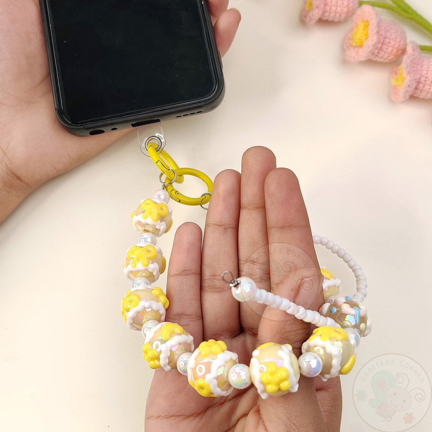 Handmade Kawaii Mobile Charm - Yellow Toy