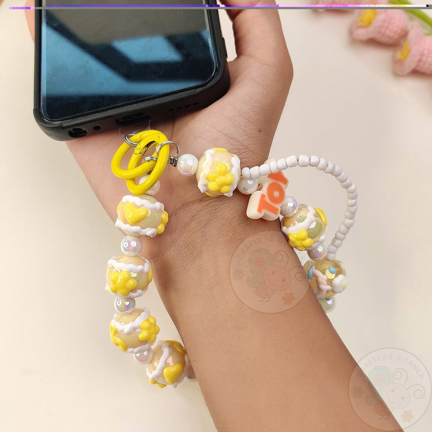 Handmade Kawaii Mobile Charm - Yellow Toy
