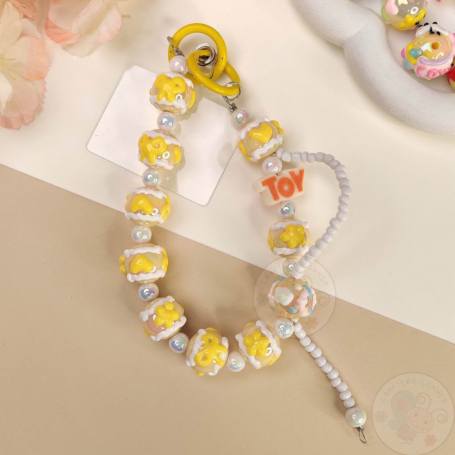 Handmade Kawaii Mobile Charm - Yellow Toy