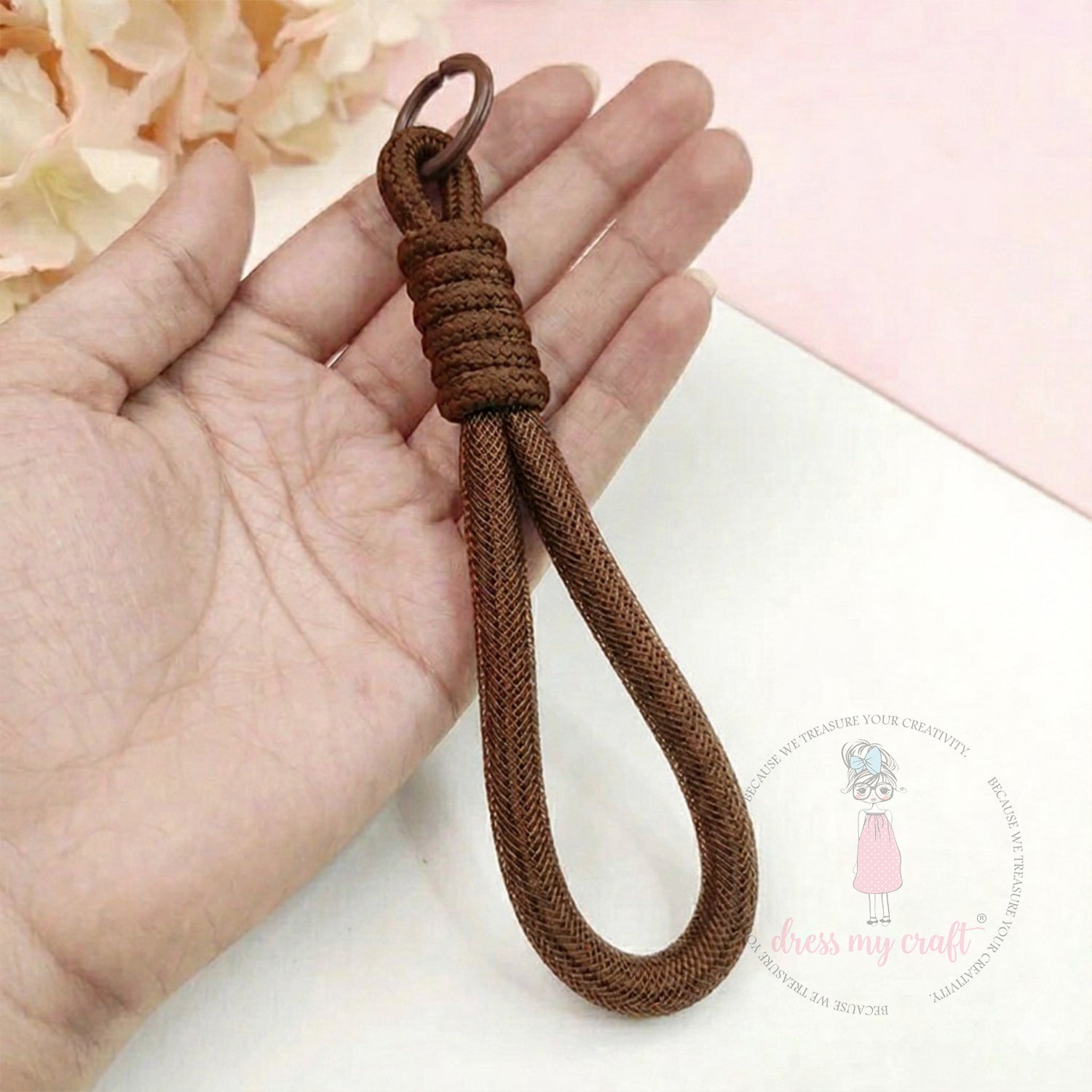 Braided Rope Keychains Brown - Vol 2