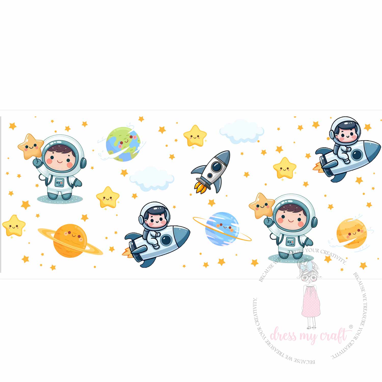 Astronaut 3D Wrap-Around Sticker