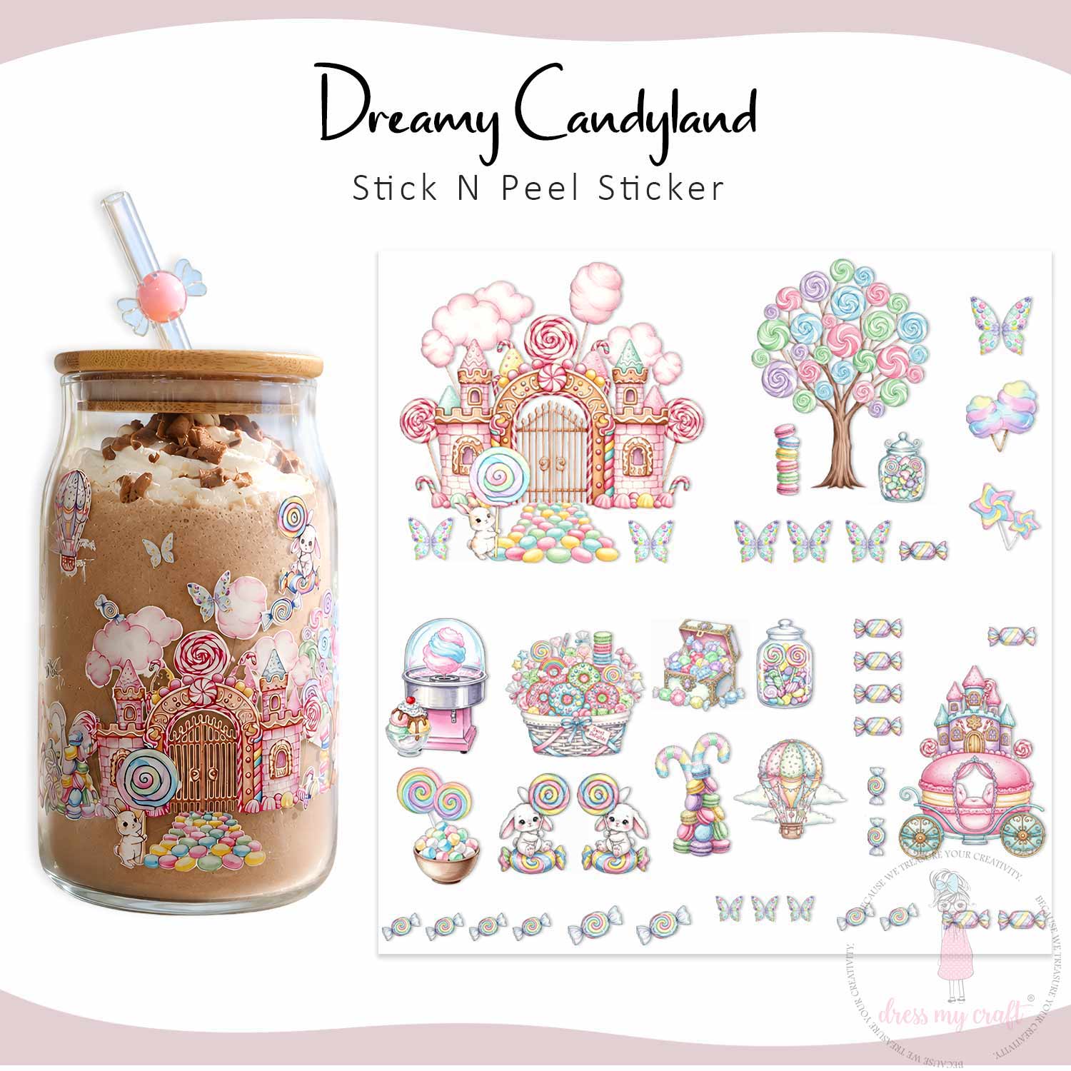 Stick N Peel Stickers - Dreamy Candyland Theme