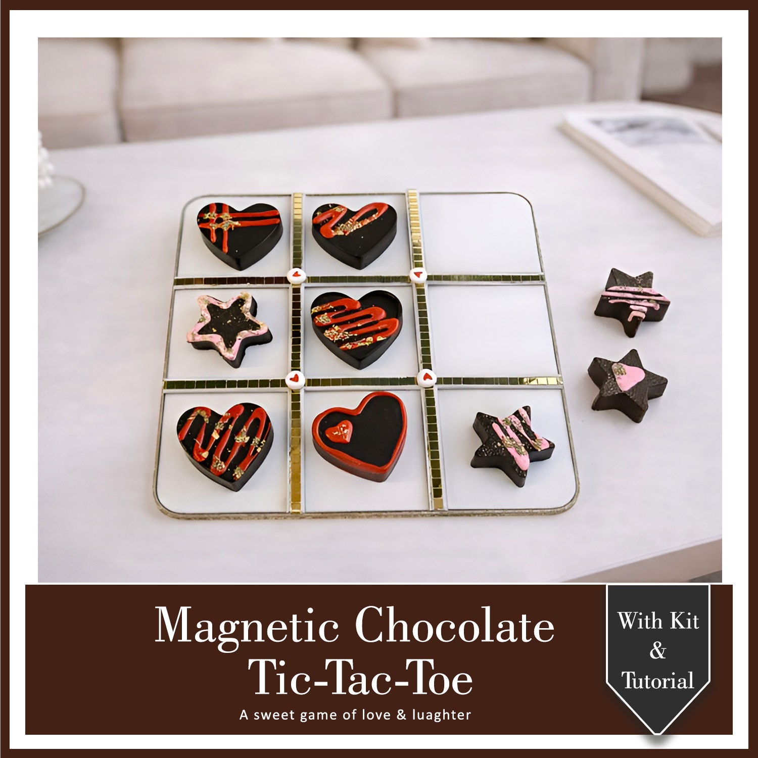 Magnetic Chocolate Tic-Tac-Toe