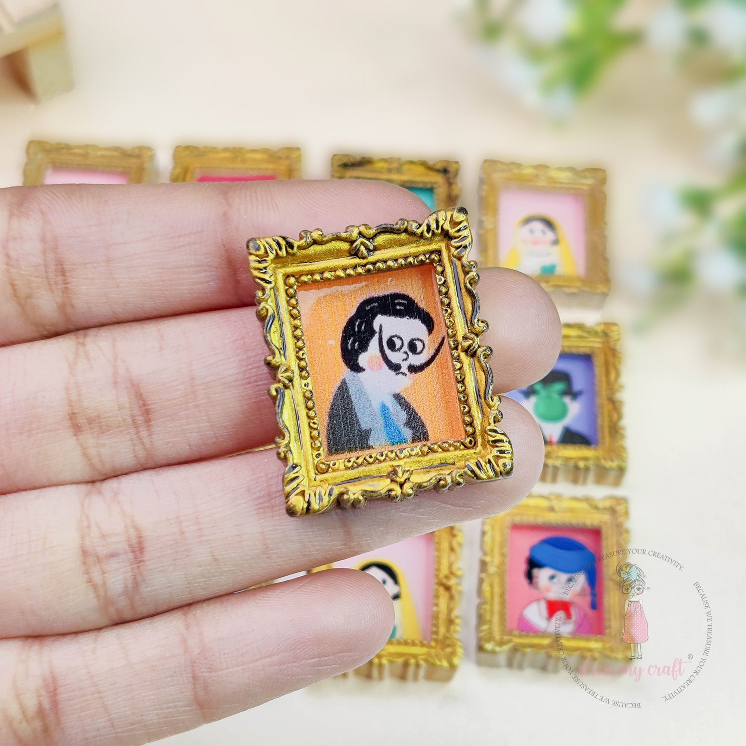 Miniature Masterpiece Painting Frames - Golden