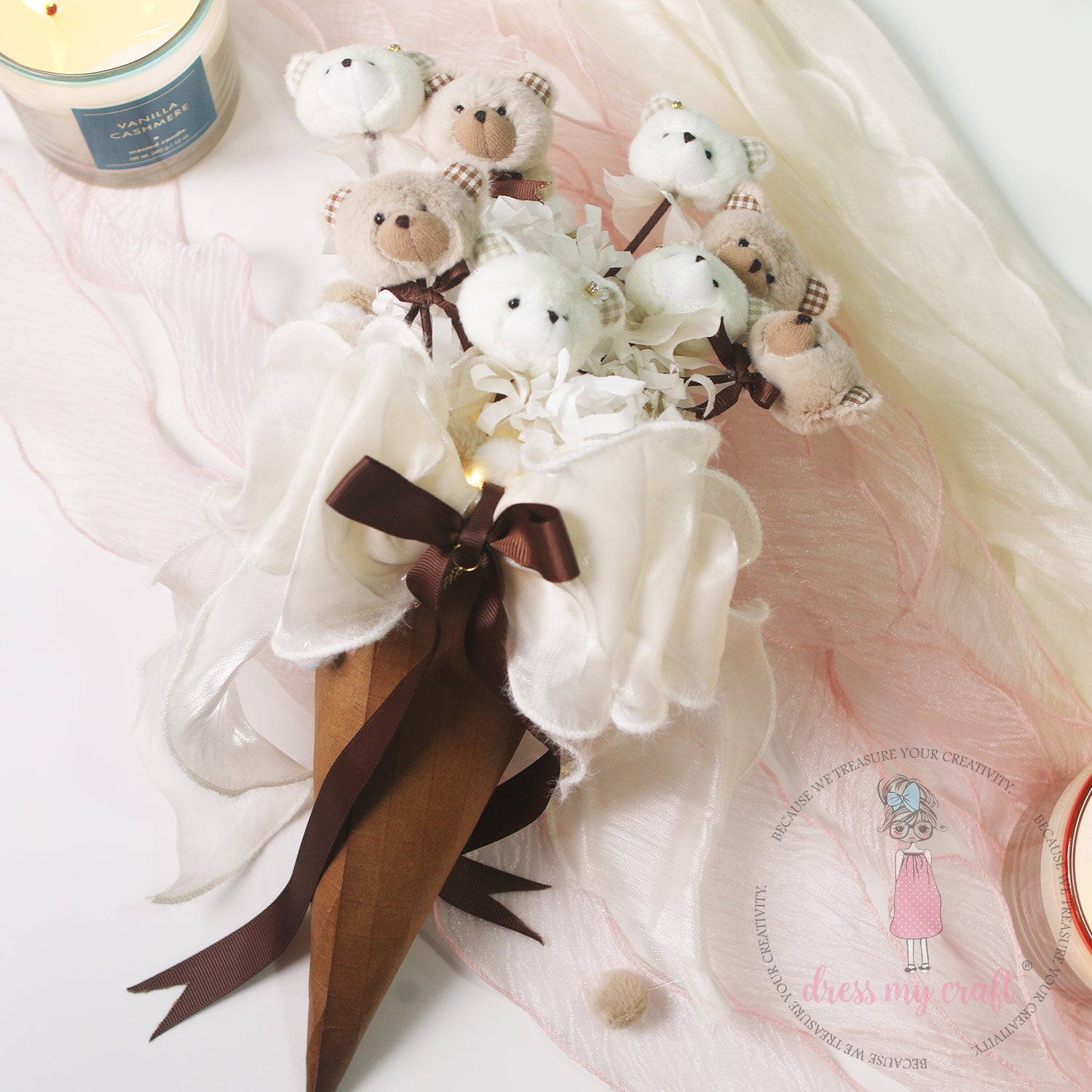 Light-Up Teddy Bouquet (Teddy Day) Class With Kit & Tutorial