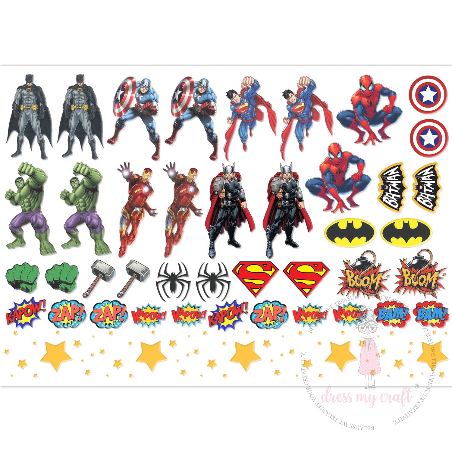 Stick N Peel Stickers- Avengers & Heroes
