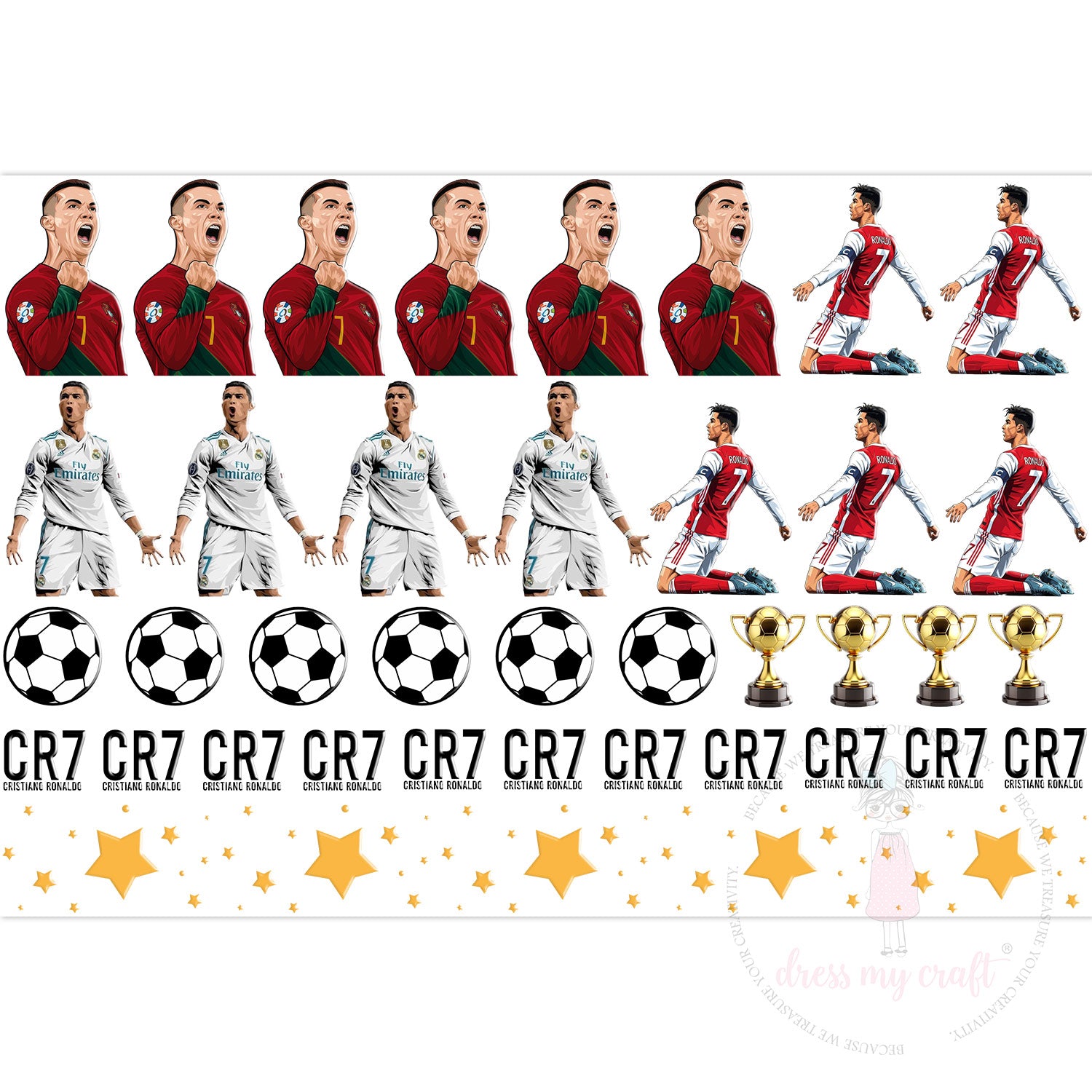 Stick N Peel Stickers- Football Theme #2