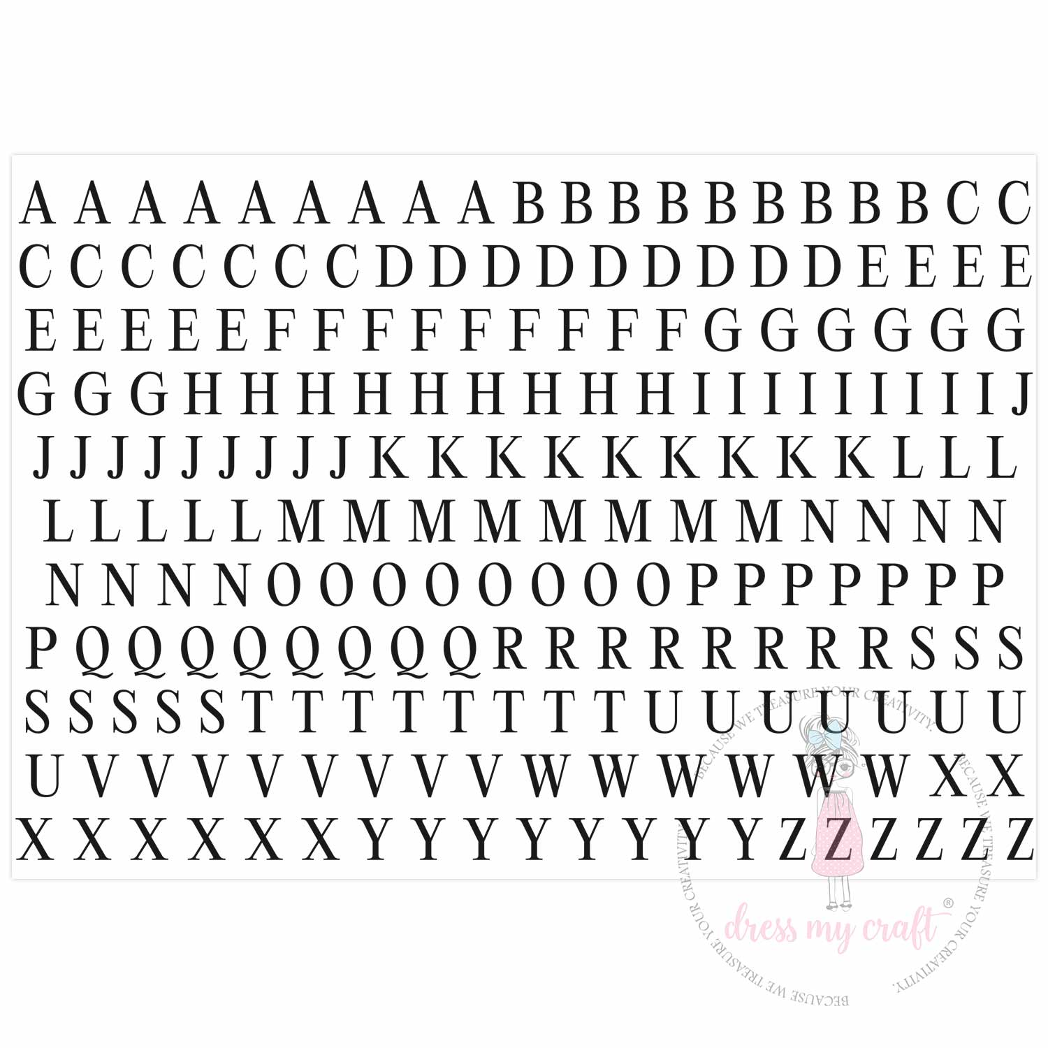 A to Z Alphabet Stickers- 0.45"
