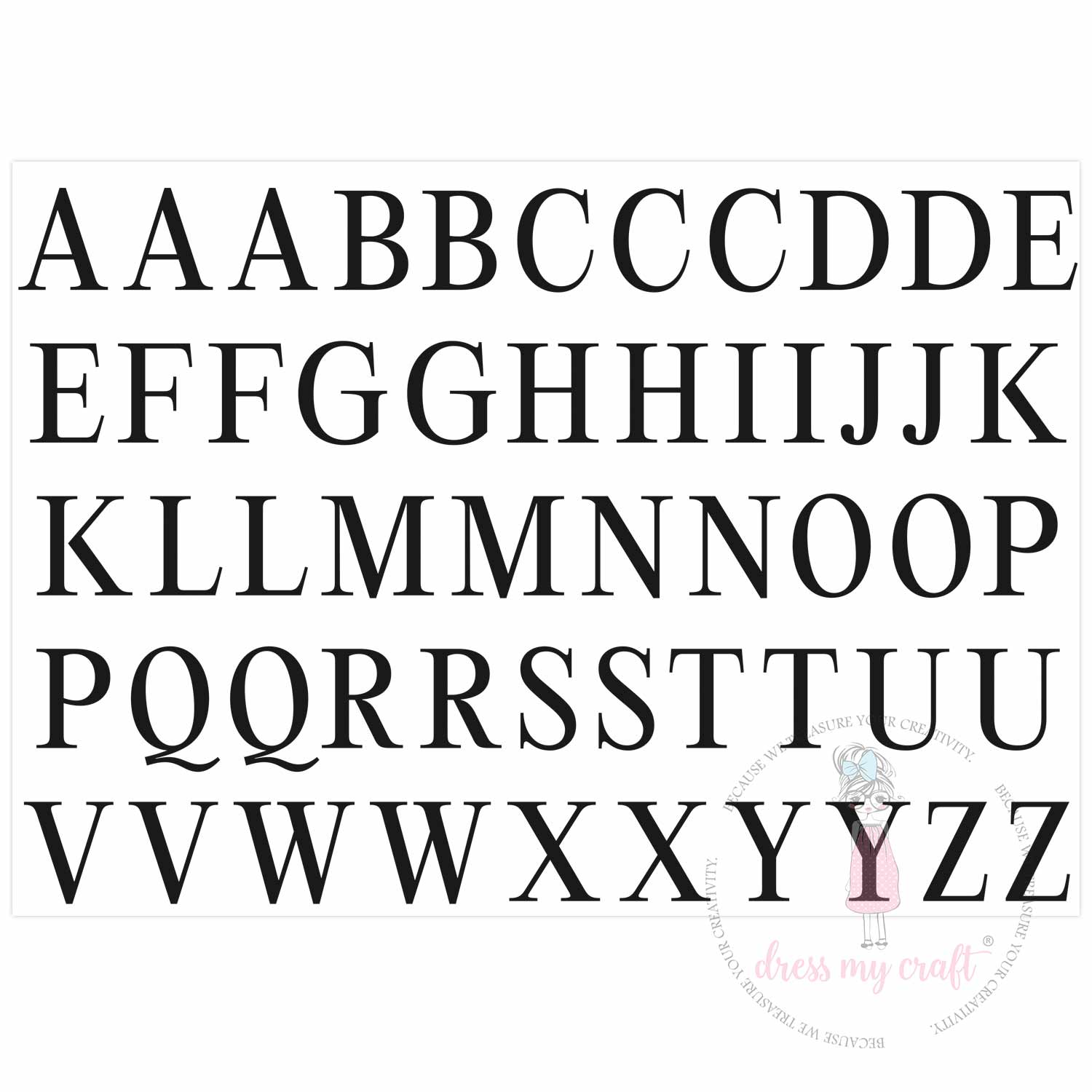 A to Z Alphabet Stickers- 1"