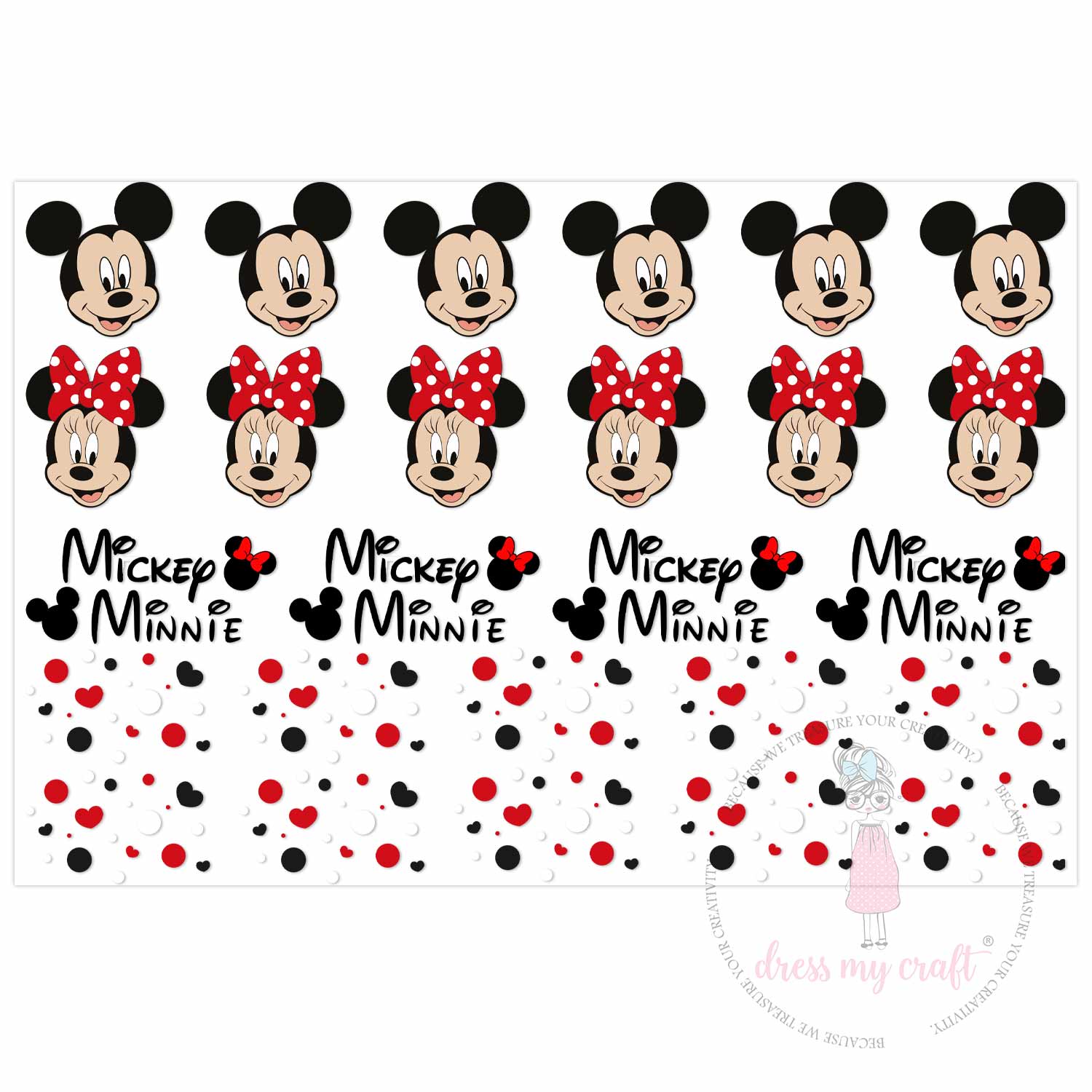 Mickey & Minnie with Filler Stickers