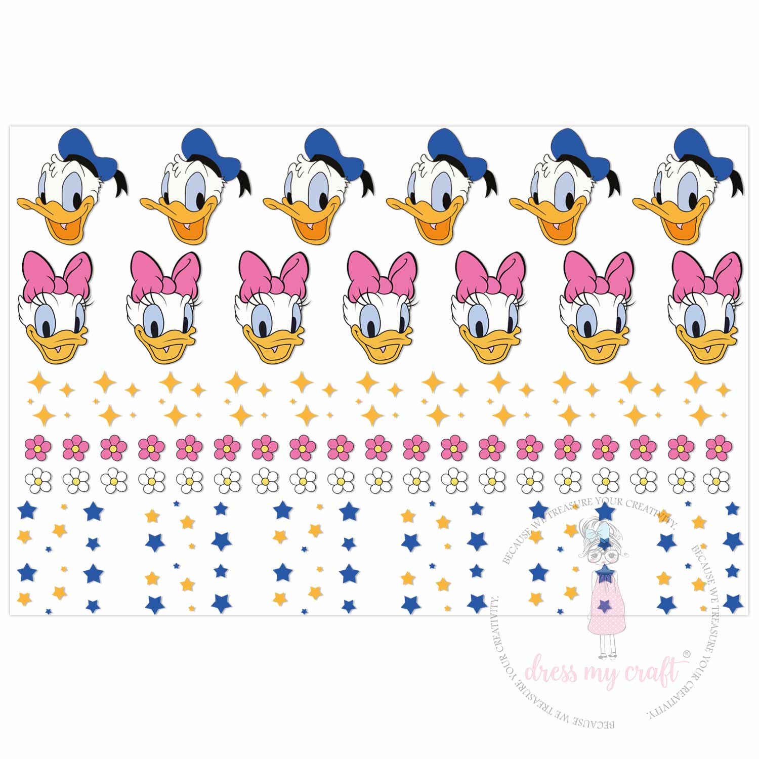 Donald & Daisy With Filler Stickers