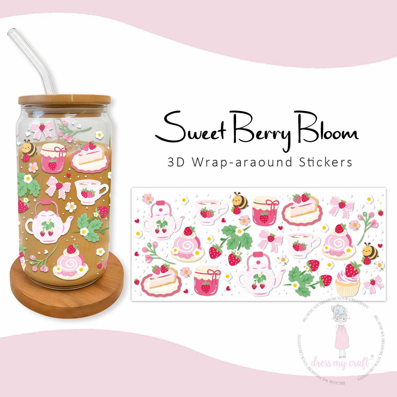 Stick N Peel Stickers- Sweet Berry Bloom