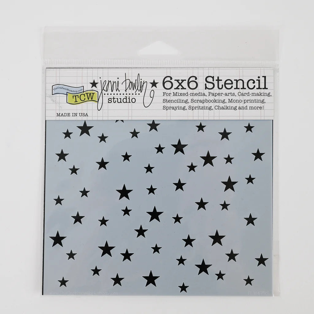 Mini Random Stars  - Stencil