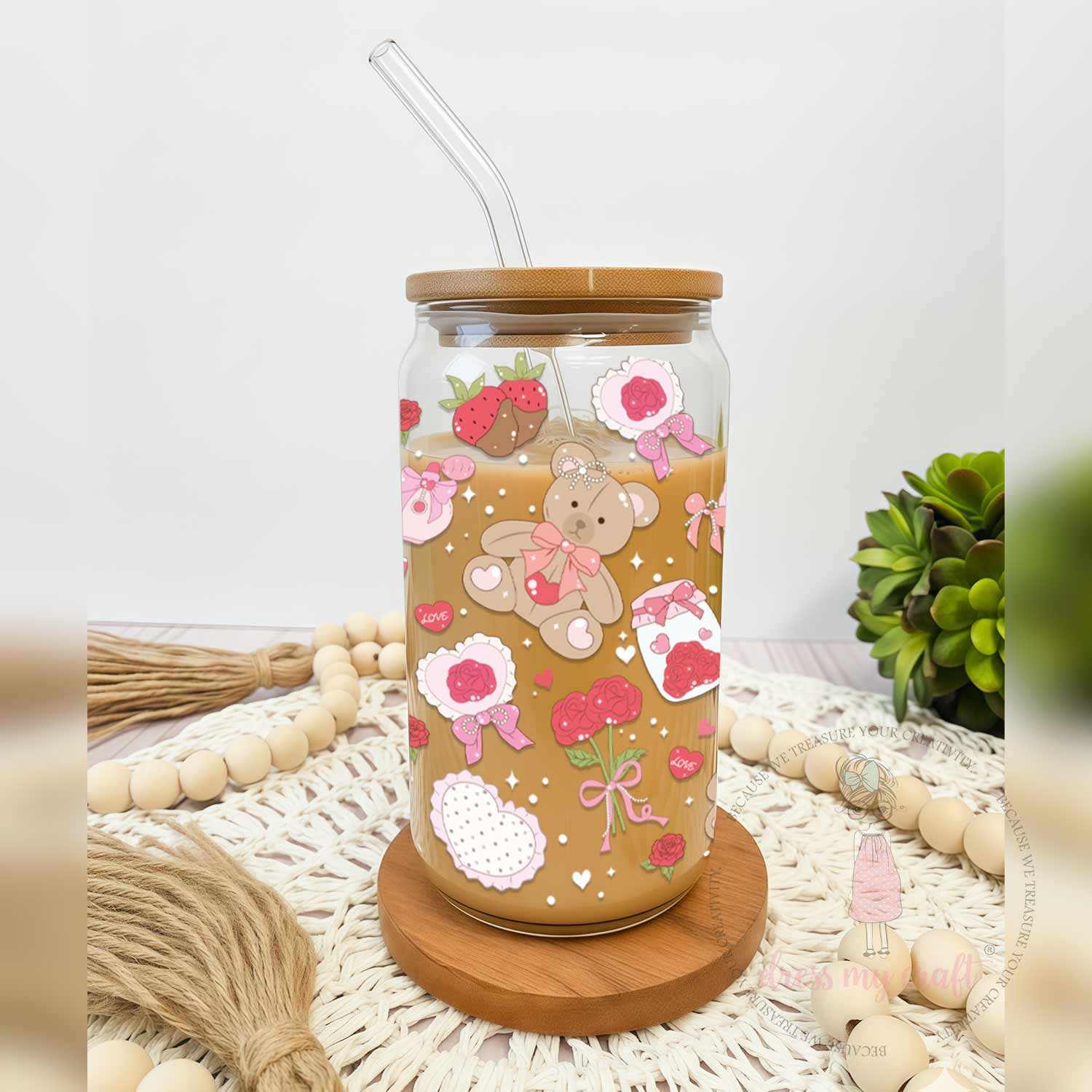 Stick N Peel Stickers- Sweetheart Teddy Bloom