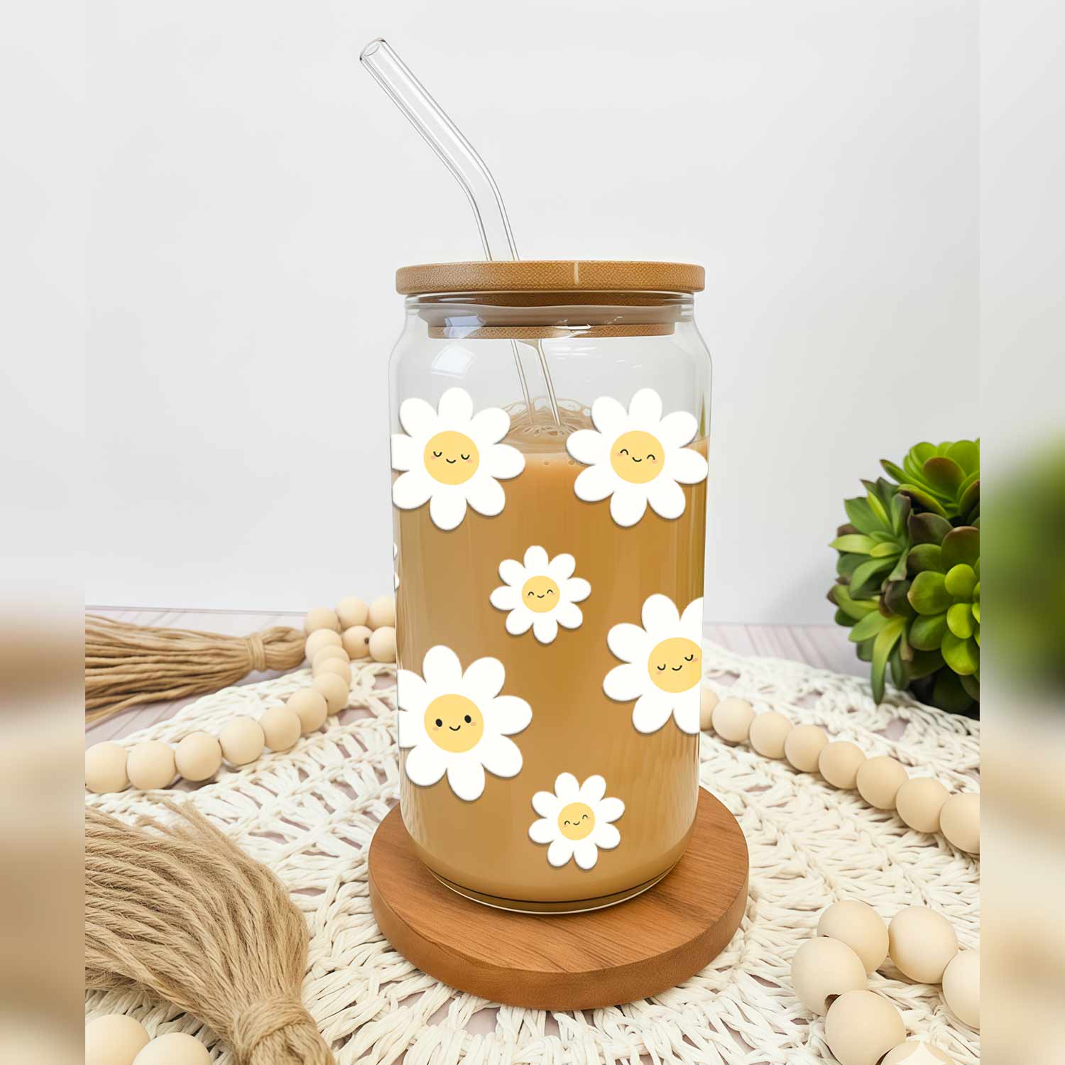 Stick N Peel Stickers- Smiley Small Daisy