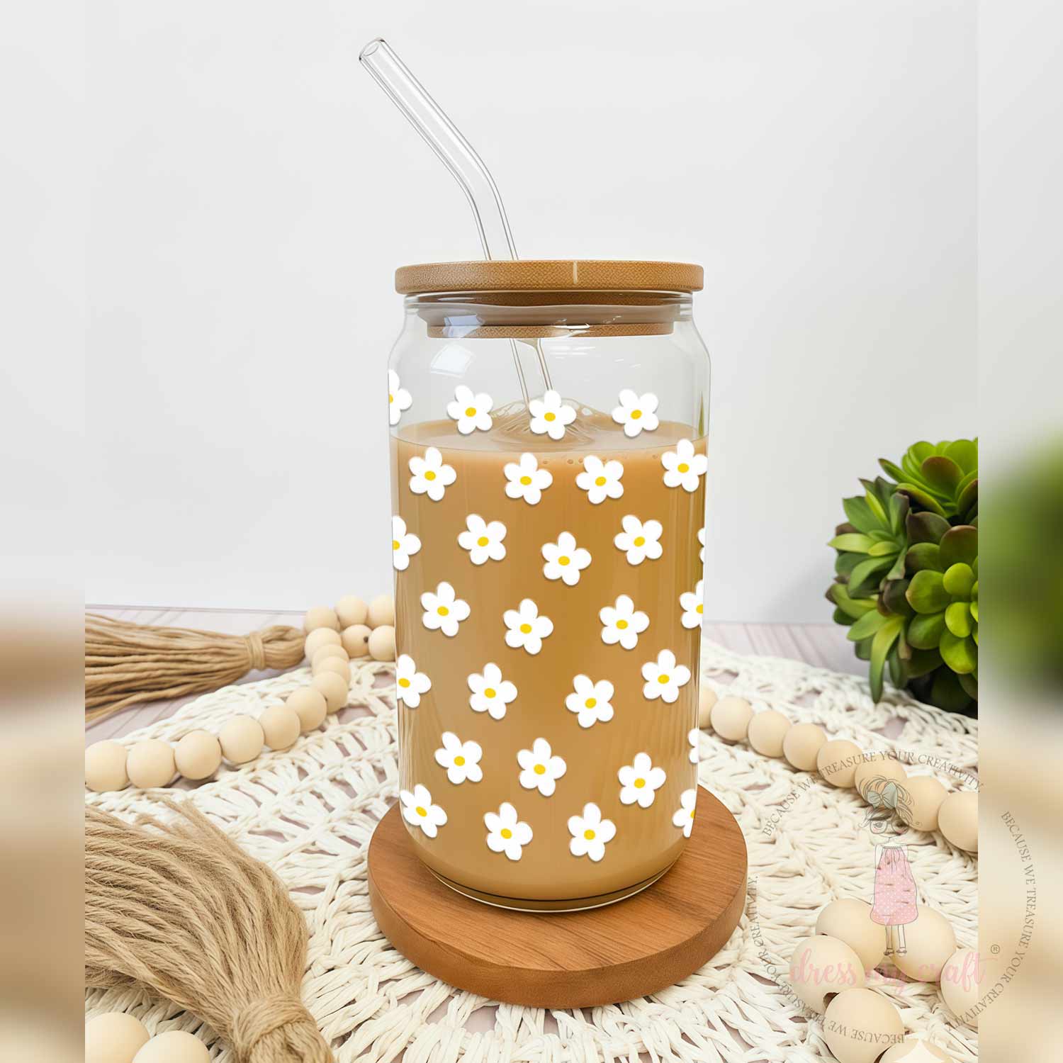 Stick N Peel Stickers- Small White Flower