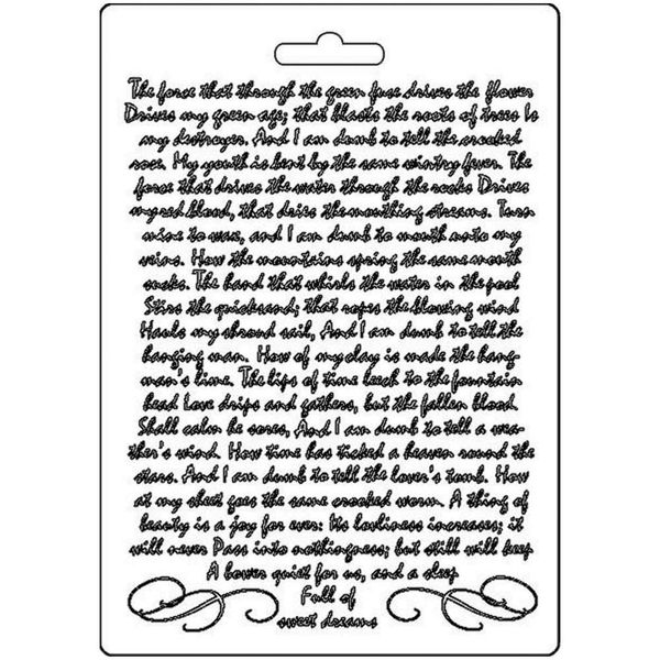 Soft maxi Mould - Manuscript, Calligraphy