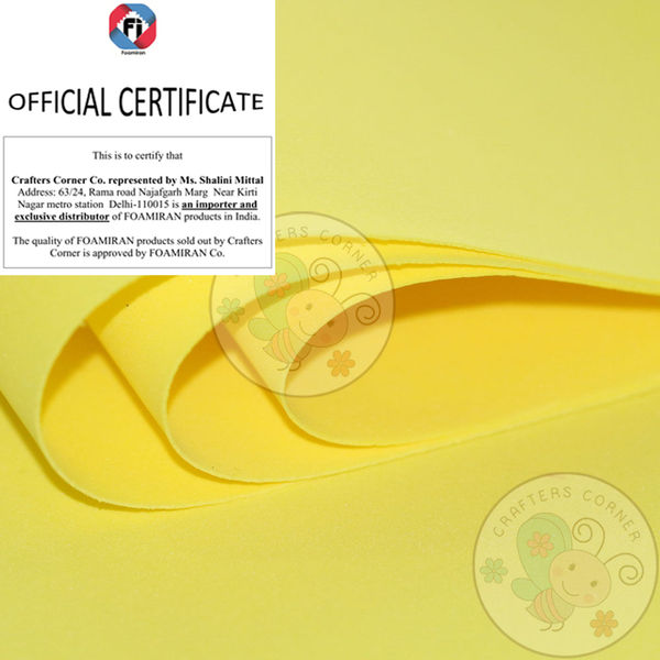 Foamiran Sheet - Bright Yellow
