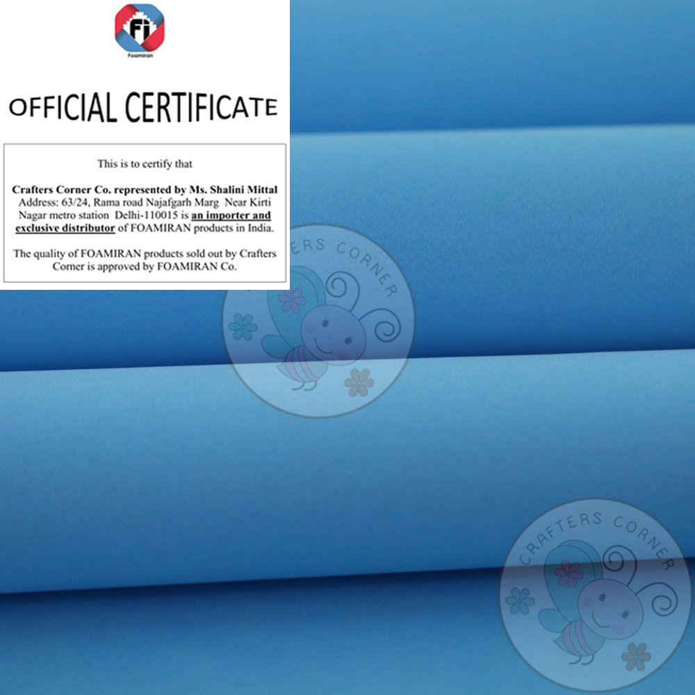 Foamiran Sheet - Bright Blue