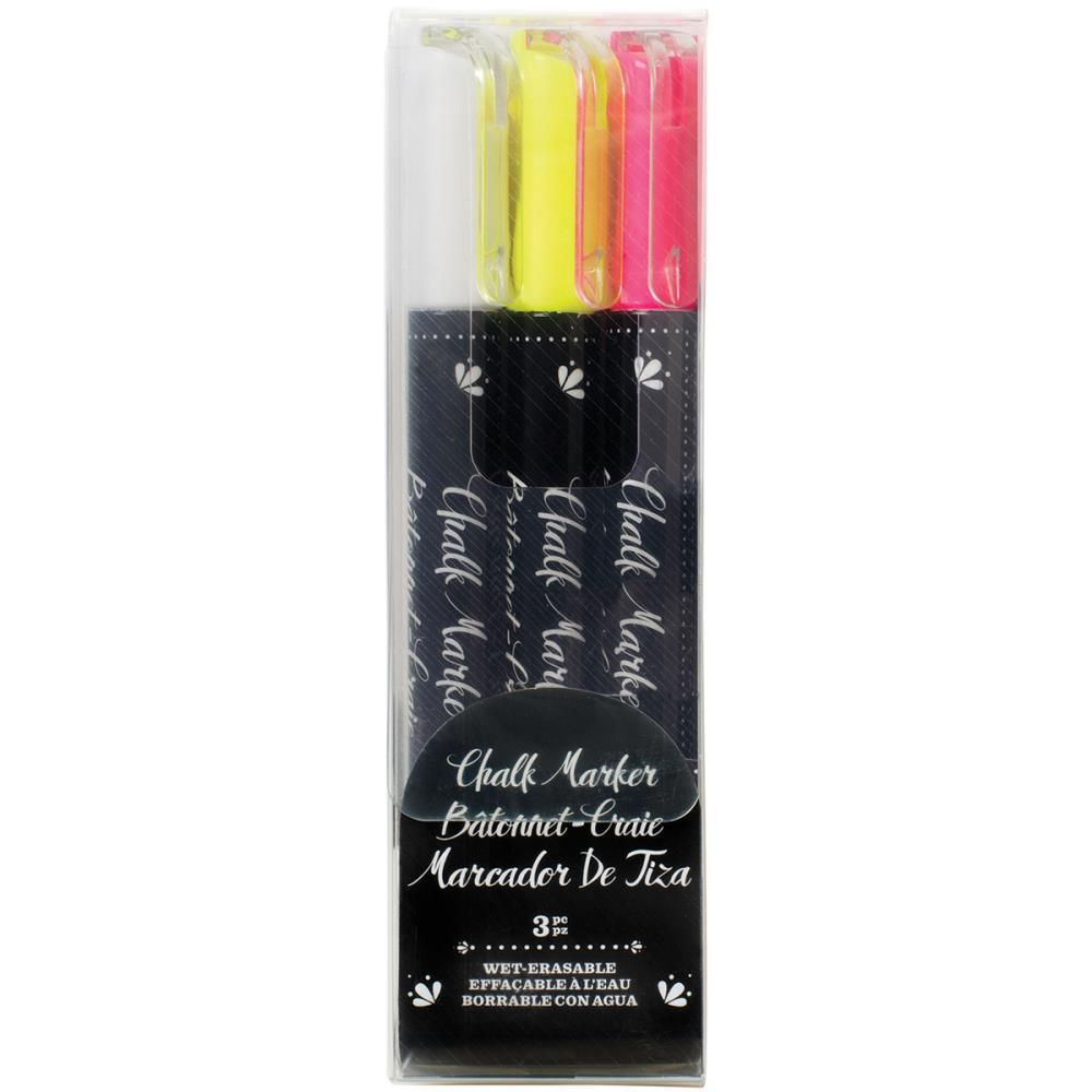 White, Yellow, Pink - Chalk Markers