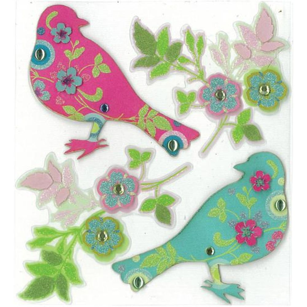 Printed Birds Stickers