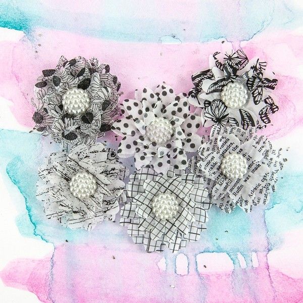 Dice 2 - Vellum Flowers - 5/Pkg