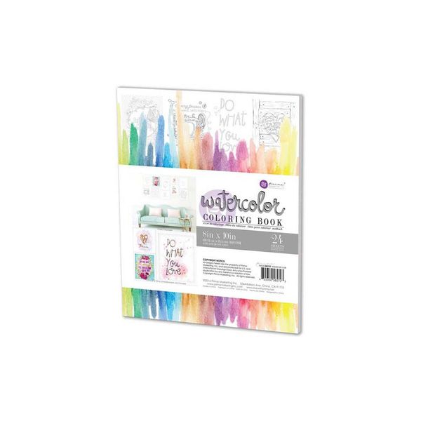 Decor Quotes Watercolor Coloring Book 8" x 10"