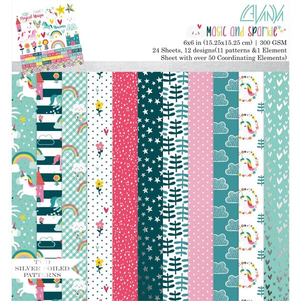 Magic and sparkle paper pack - 6*6