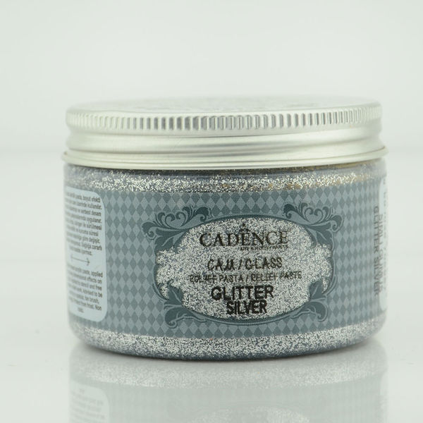 Glass Glitter Relief Paste - Silver