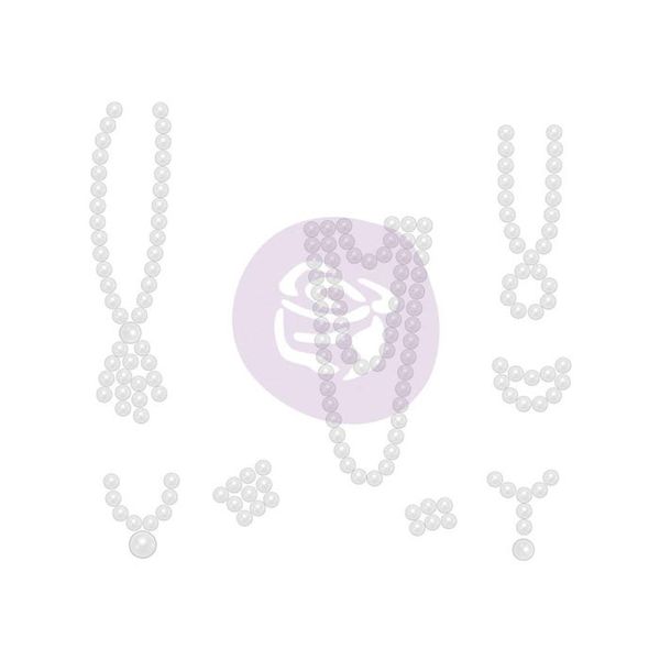 White - Say It In Pearls Embellishments