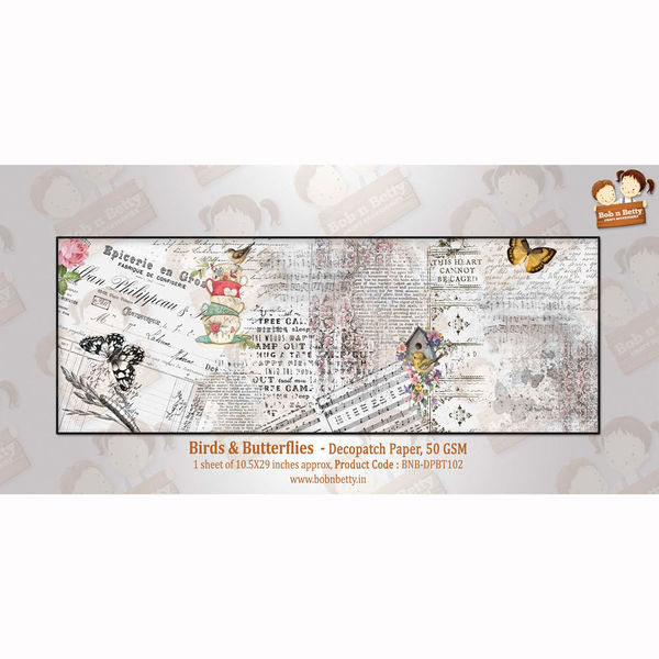 Birds & Butterflies - Decoupage Paper